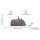 Premium Silber Massiv Metall Magnet Frankfurt am Main Skyline