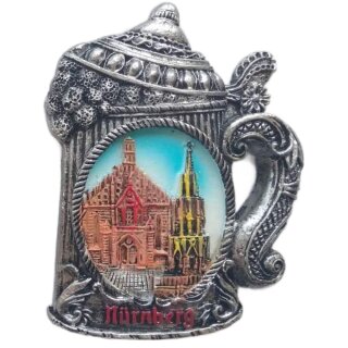 Poly Magnet Nürnberg Bier Glas Silber