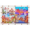 Folien Glitzer Magnet 4 Eckig Sterne - Rothenburg ob der...