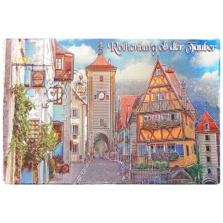 Folien Fotomagnet Kühlschrankmagnet Foto Magnet Glitzer Folie - Rothenburg