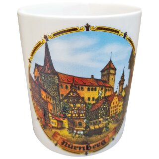 Tasse Becher Keramik Grüße aus Nürnberg Souvenir Sehenswürdigkeiten N1