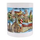 Tasse Becher Keramik Grüße aus Nürnberg Souvenir Sehenswürdigkeiten N2