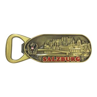 Flaschenöffner Massiv Metall - Salzburg Gold