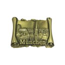 Premium Metall Magnet Massiv - Buch Gold