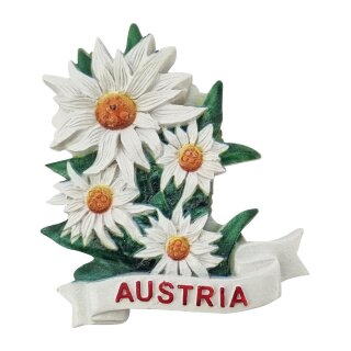 Magnet Austria Edelweiß Blumenmotiv
