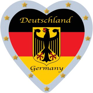 Germany Magnet Glitzer Fotomagnet Herz