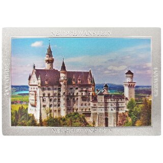 Folien Glitzer Magnet mit Schriftzug am Rand - Neuschwanstein Germany