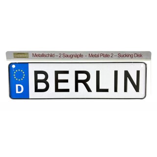 Blechschild Metall Klein - Berlin KFZ 26x7cm