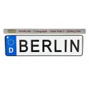 Blechschild Metall Klein - Berlin KFZ 26x7cm