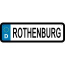 Blechschild Metall Klein - Rothenburg ob der Tauber KFZ...