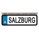 Blechschild Metall Klein - Salzburg KFZ 26 x 7 cm