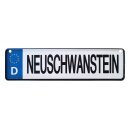 Blechschild Metall Klein - Neuschwanstein KFZ 26 x 7 cm