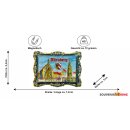 Handmade Polyresin Magnet Gold Farben Rahmen Wasserfarben Nünrberg