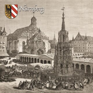 Großes Nürnberg Magnet 4 Eck