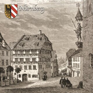 Großes Nürnberg Magnet 4 Eck
