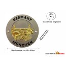 München Metallmagnet Rund Stadtpanorama und...