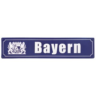 Metallschild groß Bayern 46x10cm