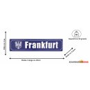 Metallschild klein Frankfurt 26x6,5cm