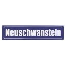 Blechschild Metall Klein - Neuschwanstein 26 x 6,5 cm