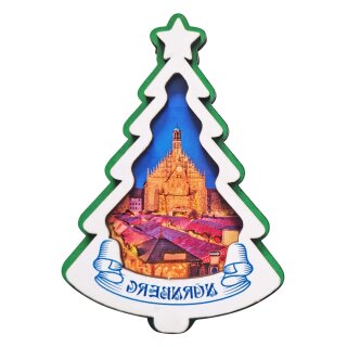 Holz Magnet Nürnberg Tannenbaum Grün