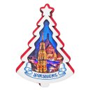 Holz Magnet Nürnberg Tannenbaum Rot