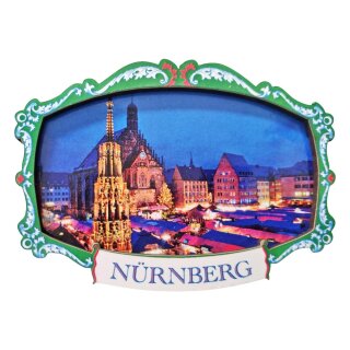 Holz Magnet Nürnberg Grün