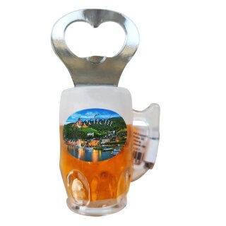 Flaschenöffner Bierkrug Massbier Bier Magnet Cochem Mosel