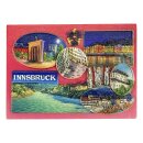 Kühlschrankmagnet mit Innsbruck Stadtmotiven im...