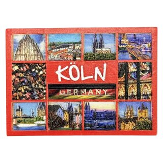 Köln Magnet Fotocollage Dom Rhein Altstadt und Stadtmotiven