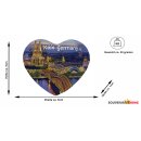 Köln Magnet Herzmotiv mit Dom & Rheinbrücke