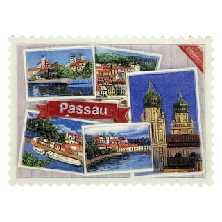 Passau Kühlschrankmagnet 3D Briefmarke Stadtmotiv Souvenir