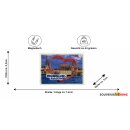 Briefmarken-Magnet mit Regensburg Panorama Herzmotiv und Donau