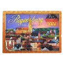 Regensburg Magnet Altstadt Panorama Domansicht und Wappen