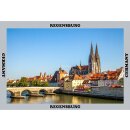 Folien Glitzer Magnet mit Schriftzug am Rand - Regensburg...