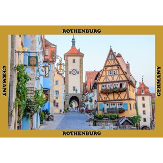 Folien Glitzer Magnet mit Schriftzug am Rand - Rothenburg Germany