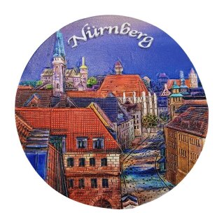 Magnet Rund Nürnberg 6.5*6.5cm Polyresin