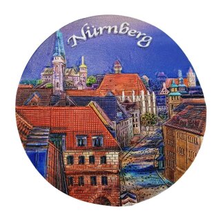 Magnet Rund Nürnberg 6.5*6.5cm Polyresin