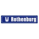 Blechschild Metall - Rothenburg 46 x 10 cm