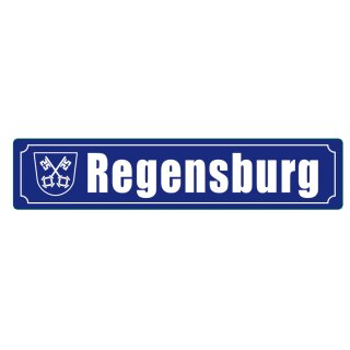 Blechschild Metall - Regensburg