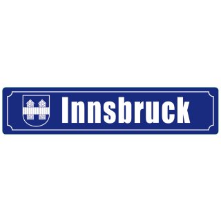 Blechschild Metall - Innsbruck 46 x 10 cm
