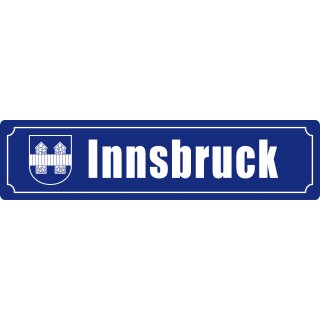 Blechschild Metall Klein - Innsbruck 26 x 6,5 cm