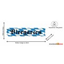 Blechschild Metall -  Biergarten mir blauen Rauten