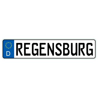 Blechschild Metall - Regensburg D