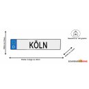 Metallschild groß Köln 46 x 10cm