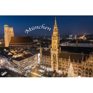 Fotomagnet Foto Magnet Kühlschrankmagnet - München bei Nacht M3