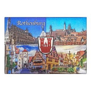 Folien Magnet 80 x 53mm Fotomagnet Rothenburg ob der Tauber