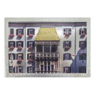 Folien Fotomagnet Kühlschrankmagnet Foto Magnet Glitzer Folie - Innsbruck Goldenes Dachl