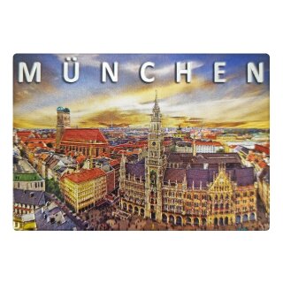 Fotomagnet Kühlschrankmagnet Foto Magnet Glitzer Folie - München
