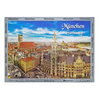 Großes Folien Fotomagnet Kühlschrankmagnet Foto Magnet Glitzer Folie - München