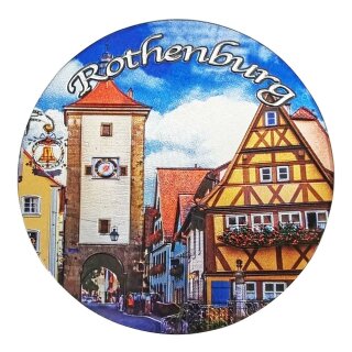 Folien Magnet Rund Fotomagnet Rothenburg ob der Tauber